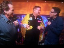 Scott being interviewed by BBC after a stunning 5-2 quarter final victory